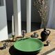 Vintage silver-plated metal round mini bowl D 11.5
