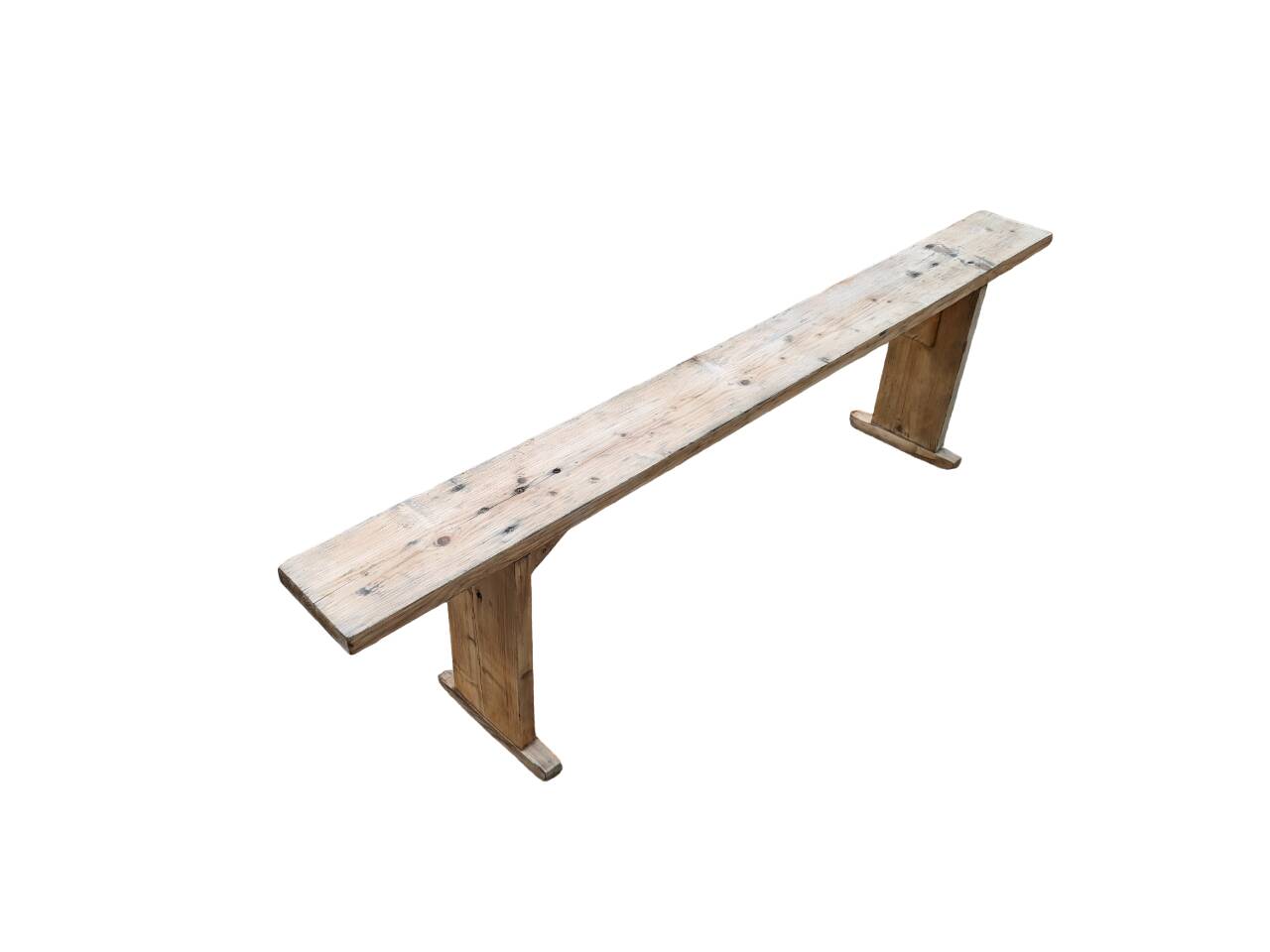 Old restored pine bench