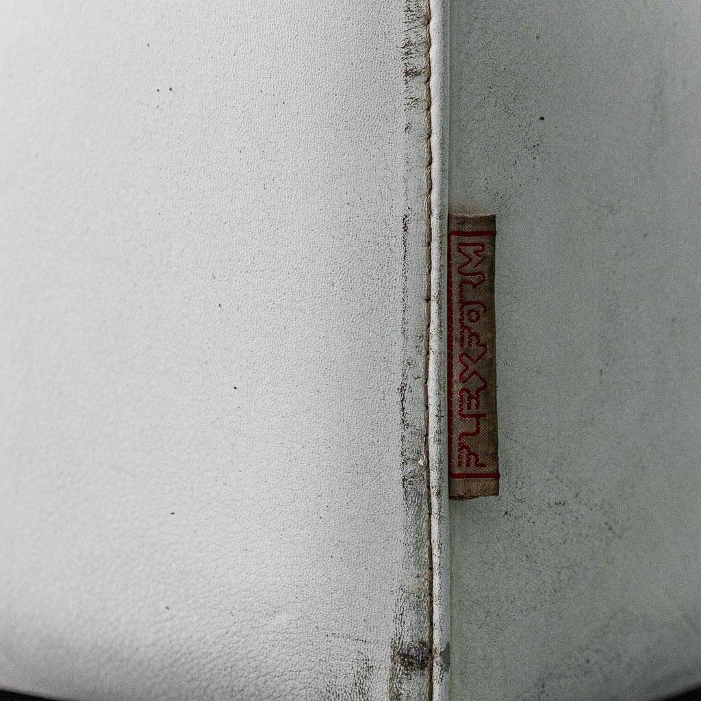 Divano 3 posti patrick in pelle bianca flexform anni ‘2000