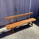Banc en bois foncé Aranjou années 1980
