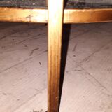 Gueridon round glass and metal