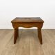 Antique slotted mountain chalet bench