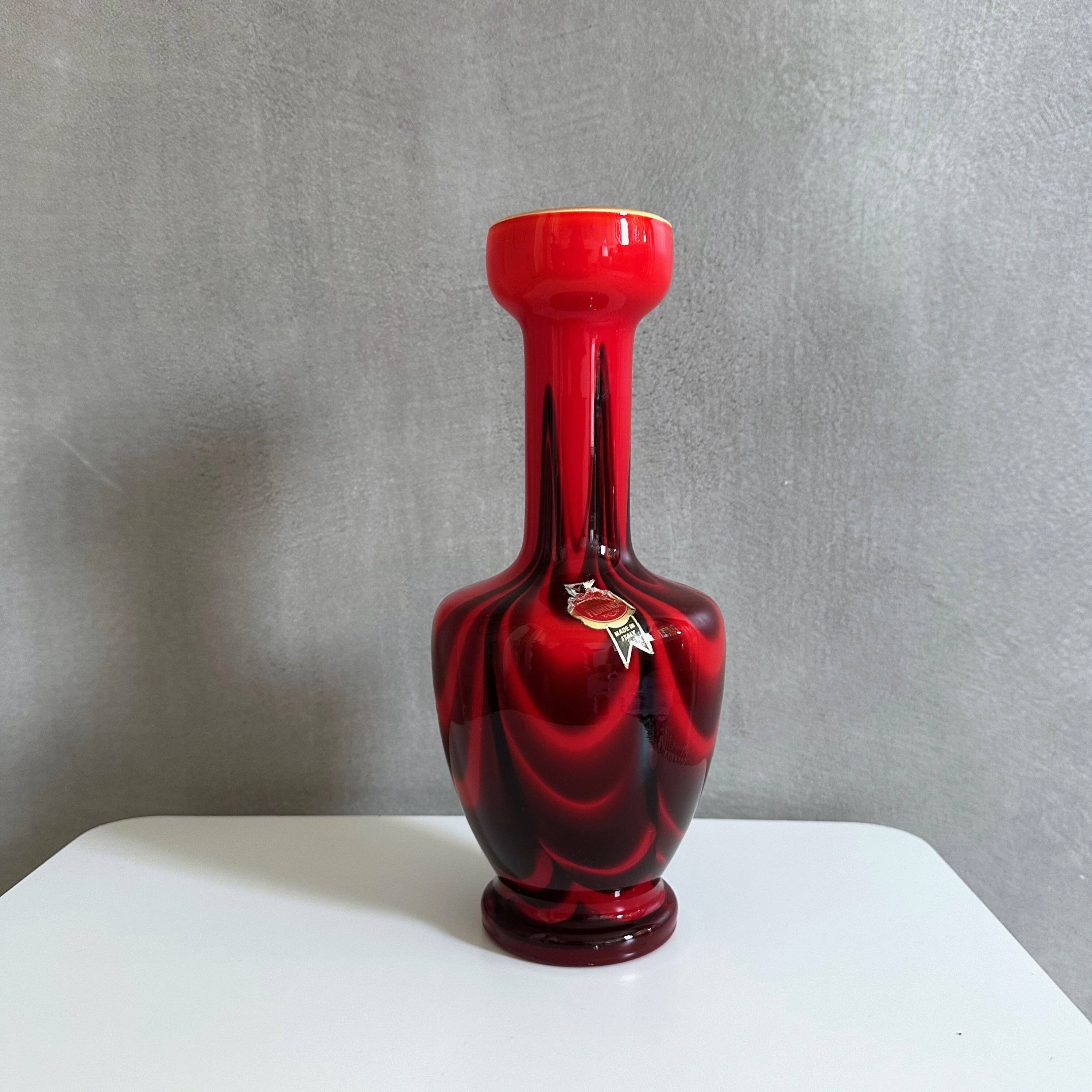 Opaline Florence vase, Pop Art, made in Italy, 1970's