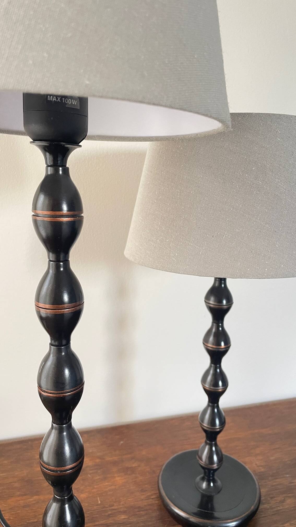 Paire lampes bobines ikea vintage