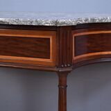Console in mahogany and marble, Louis XVI period – late 18th century.