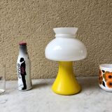 Bedside lamp glass opalin vintage 70
