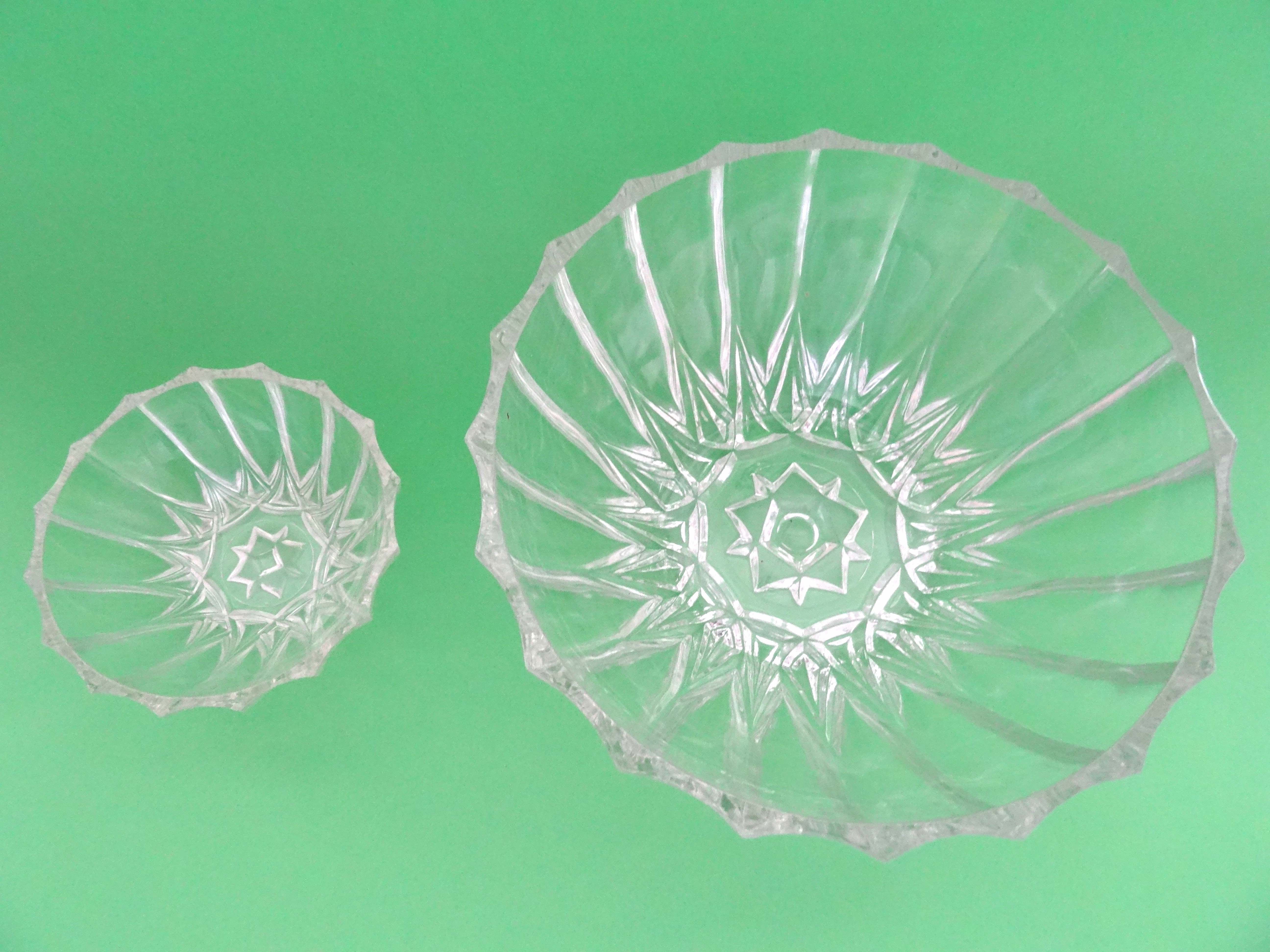 Salad with glass ramekins