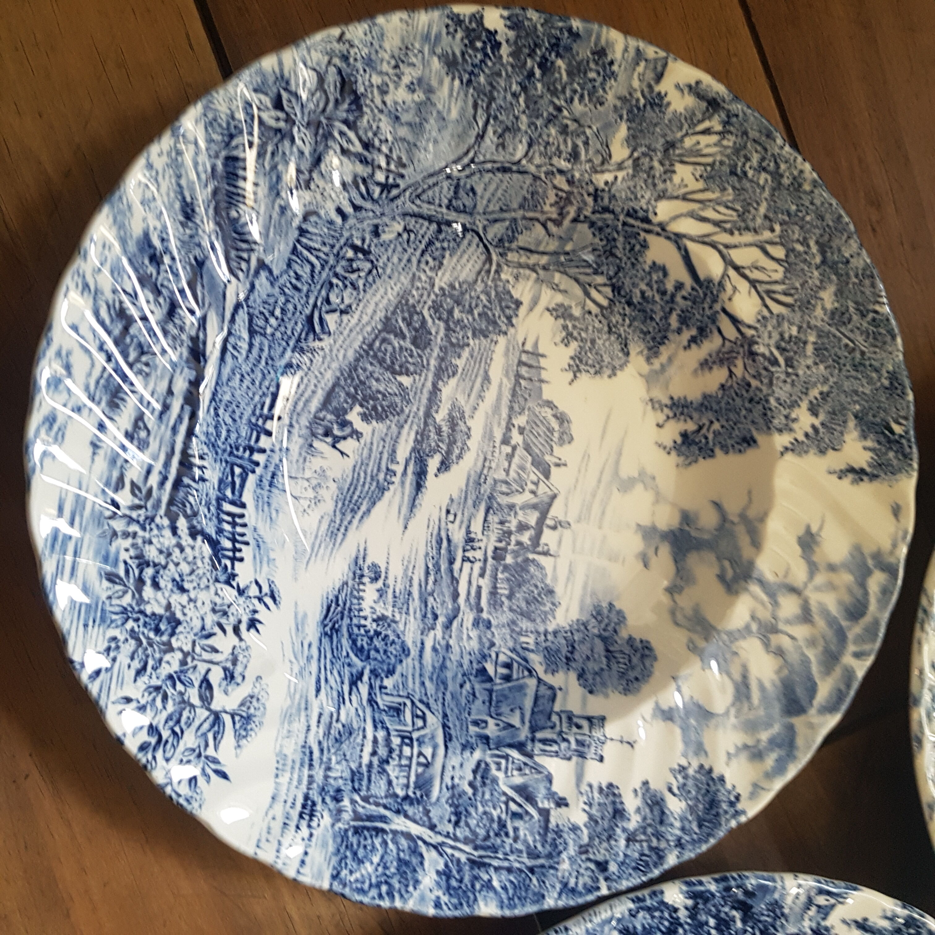 Hollow plate English porcelain set of 6