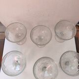 set of 6 thick glass ice cups decor vintage fruits