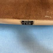 Pair of vintage sky blue Formica chairs – 1950s/60s Peugeot