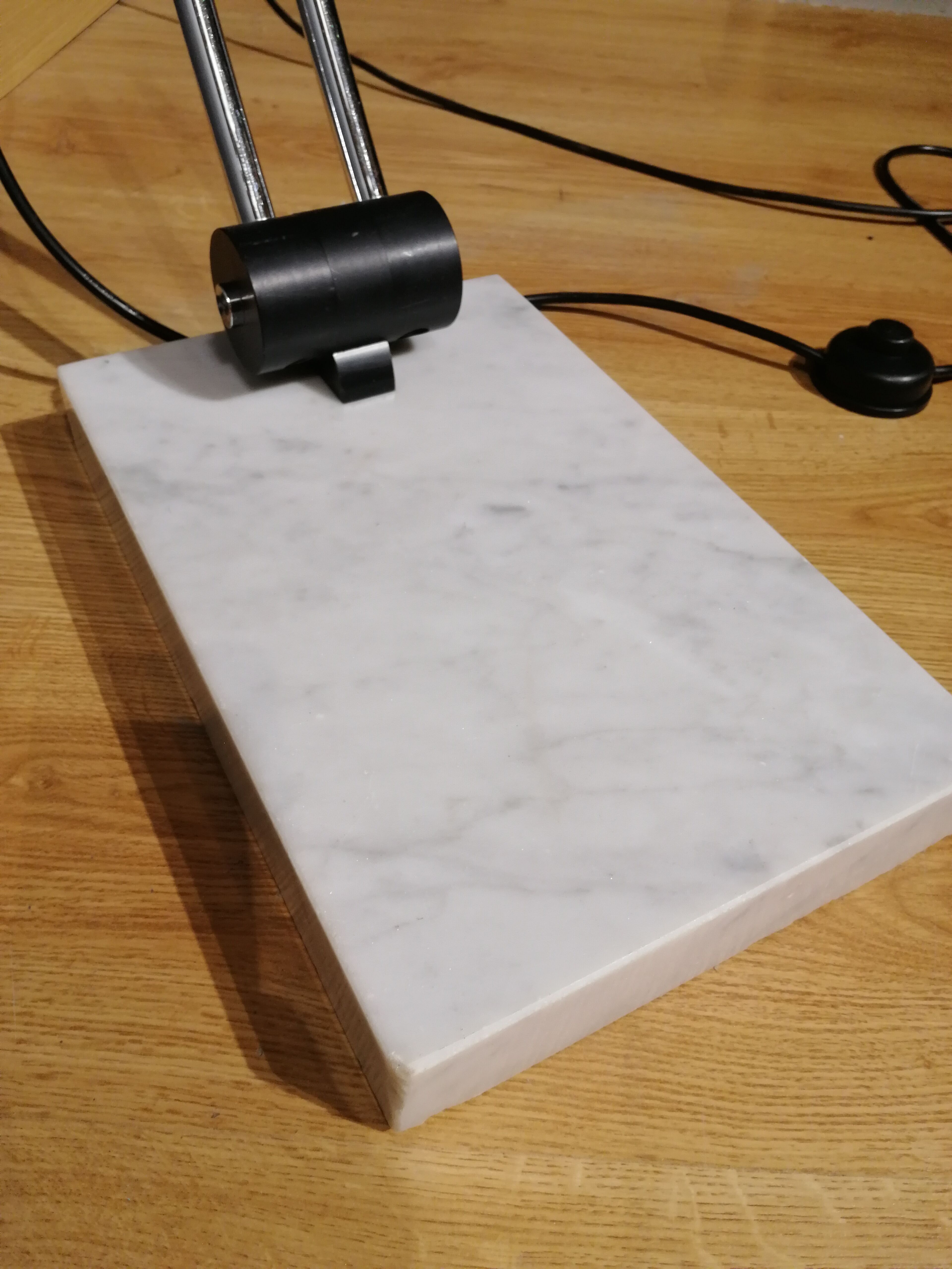 Arc floor lamp with marble foot, 60s