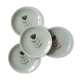 Set of 4 flat plates Salins, Montpezat pattern, vintage French