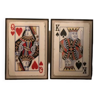 2 peintures sur métal « King & Queen »