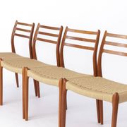 4 of 8 Niels Otto Møller Model 78 Dining Chairs | Danish Teak 1960s Vintage