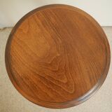 vintage wooden turned stool brutalist decor