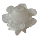 Grande Tulipe ancienne en forme de fleur "rose" - verre dépoli