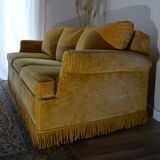 Sofa velvet vintage mustard year 60