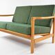 BZ heather green 2-seater bench