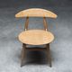 Set of 3 Chairs CH33 Hans Wagner, Carl Hansen & Søn, 1950s, Denmark