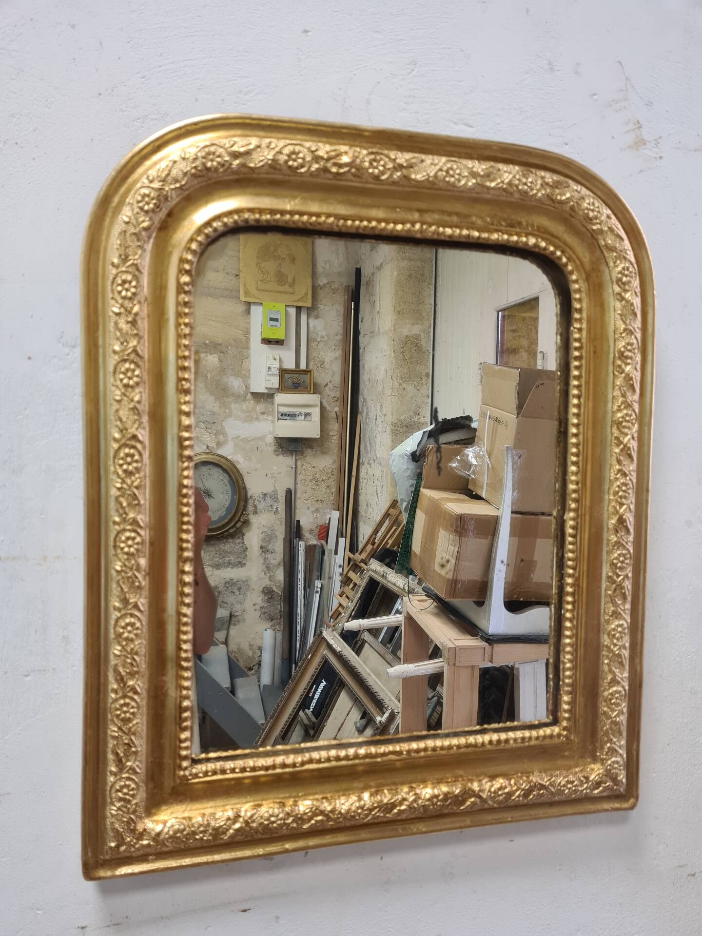 Miroir ancien doré Louis Philippe