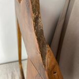 Vintage olive wood mirror in free form