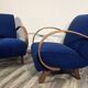 Chaises longues de Jindrich Halabala, années 1940, ensemble de 2