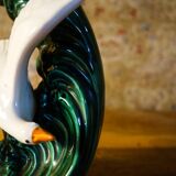 Barbotine candle holder from the 50s.