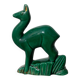 Art Deco figurine of a green ceramic doe