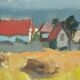 Gunnar Ekdahl,  Swedish Modern Landscape, Oil on Panel, 1960s, Framed