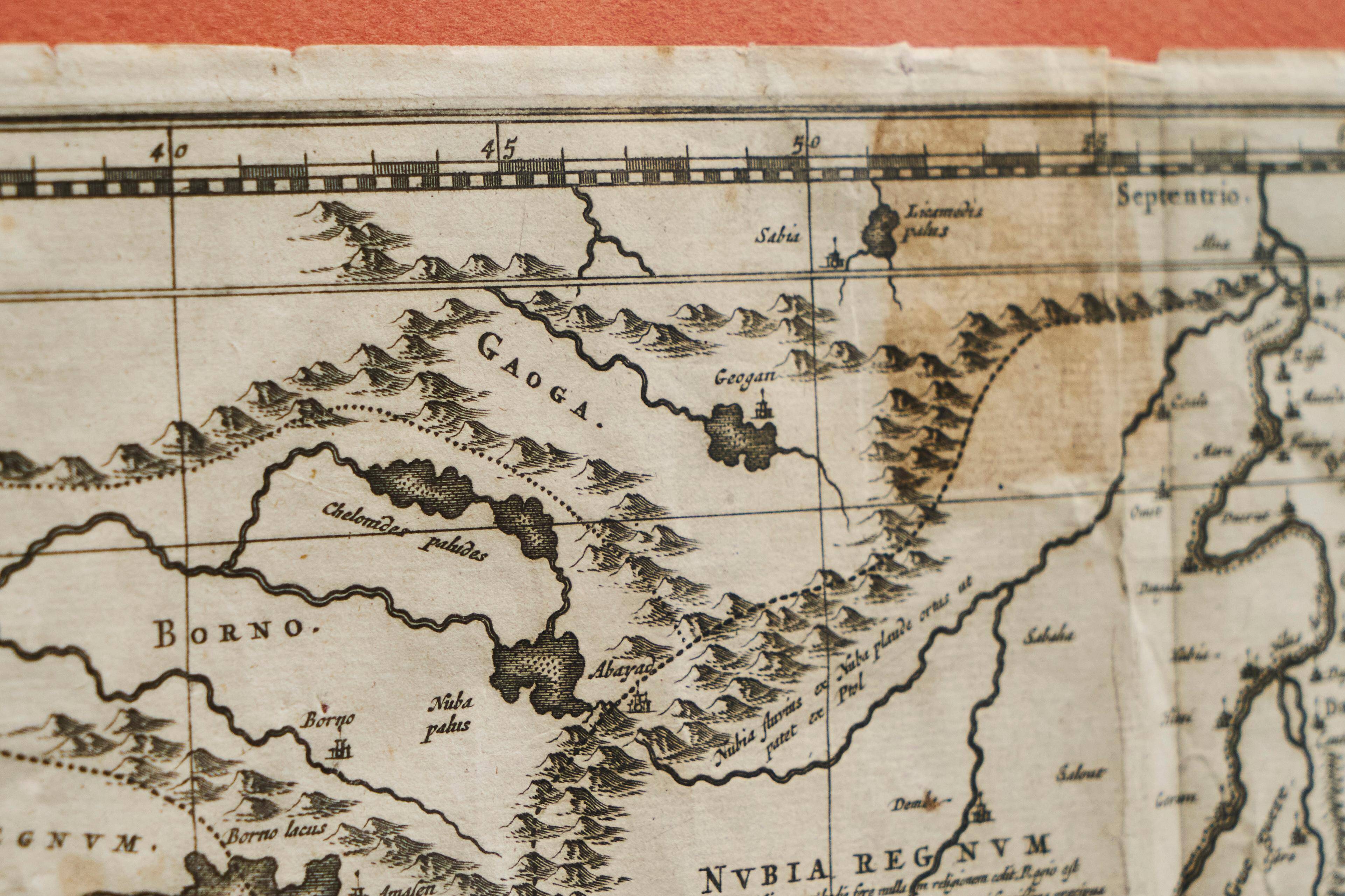 Rare original map of Ethiopia from the 17th century by Willem Janszoon Blaeu.