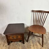 Table basse bout de canapé en noyer style louis Philippe