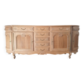 Buffet bas en merisier massif rénové – Style Louis XV – 250 cm