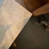 Table basse travertin up & up 1970 vintage