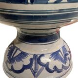 Cache-pot, antique blue earthenware vase