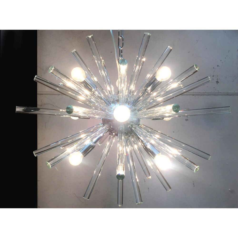 Round Triedro Murano glass chandelier