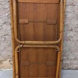 Folding table in bamboo