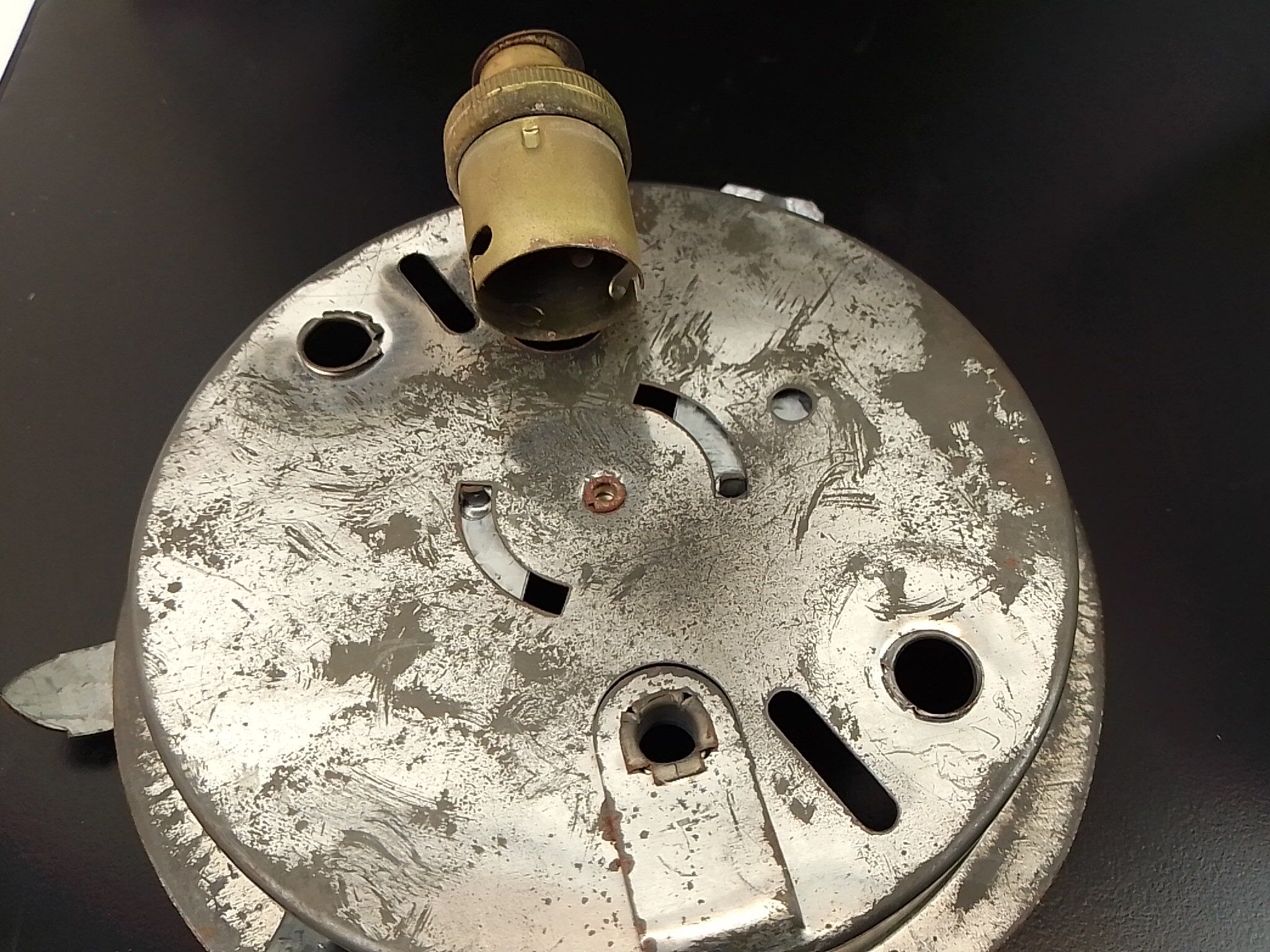 Opaline-style round glass ceiling light