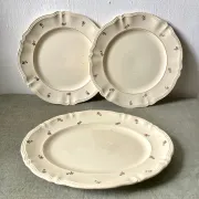 Set of three serving dishes Digoin Sarreguemines, Arromanches, around 1950