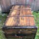 Old wooden transport trunk late 19th century vintage