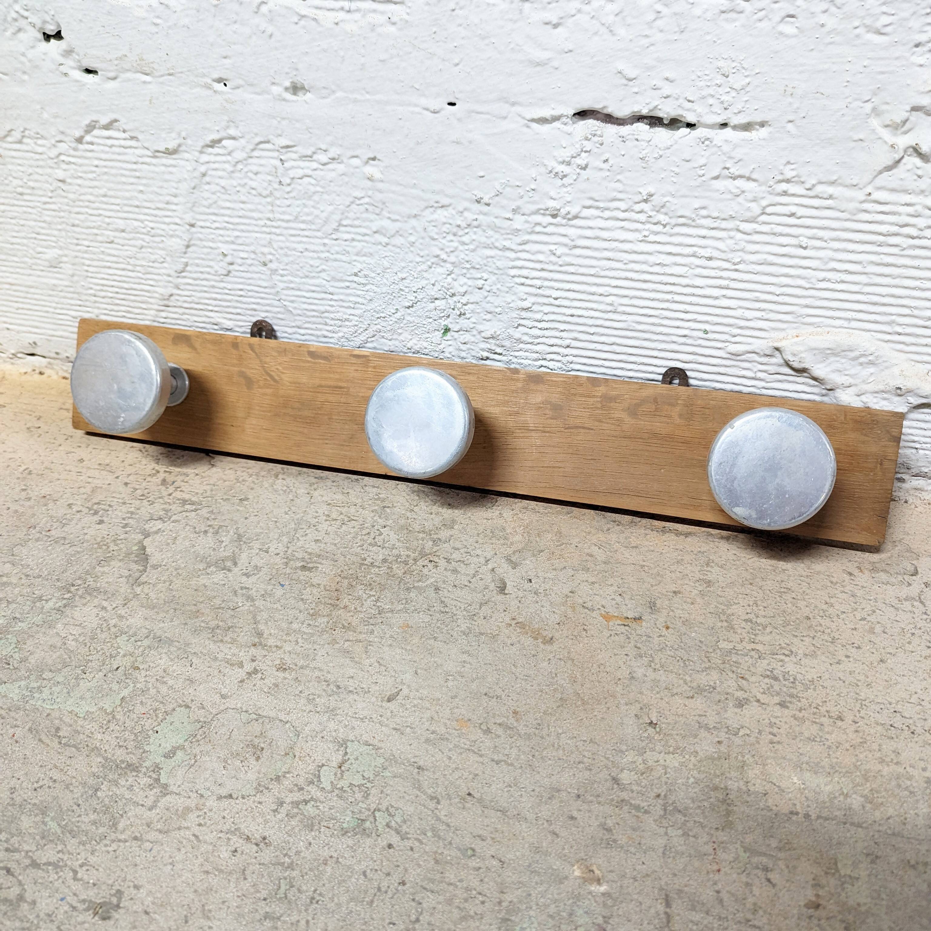 Wood and chrome coat rack