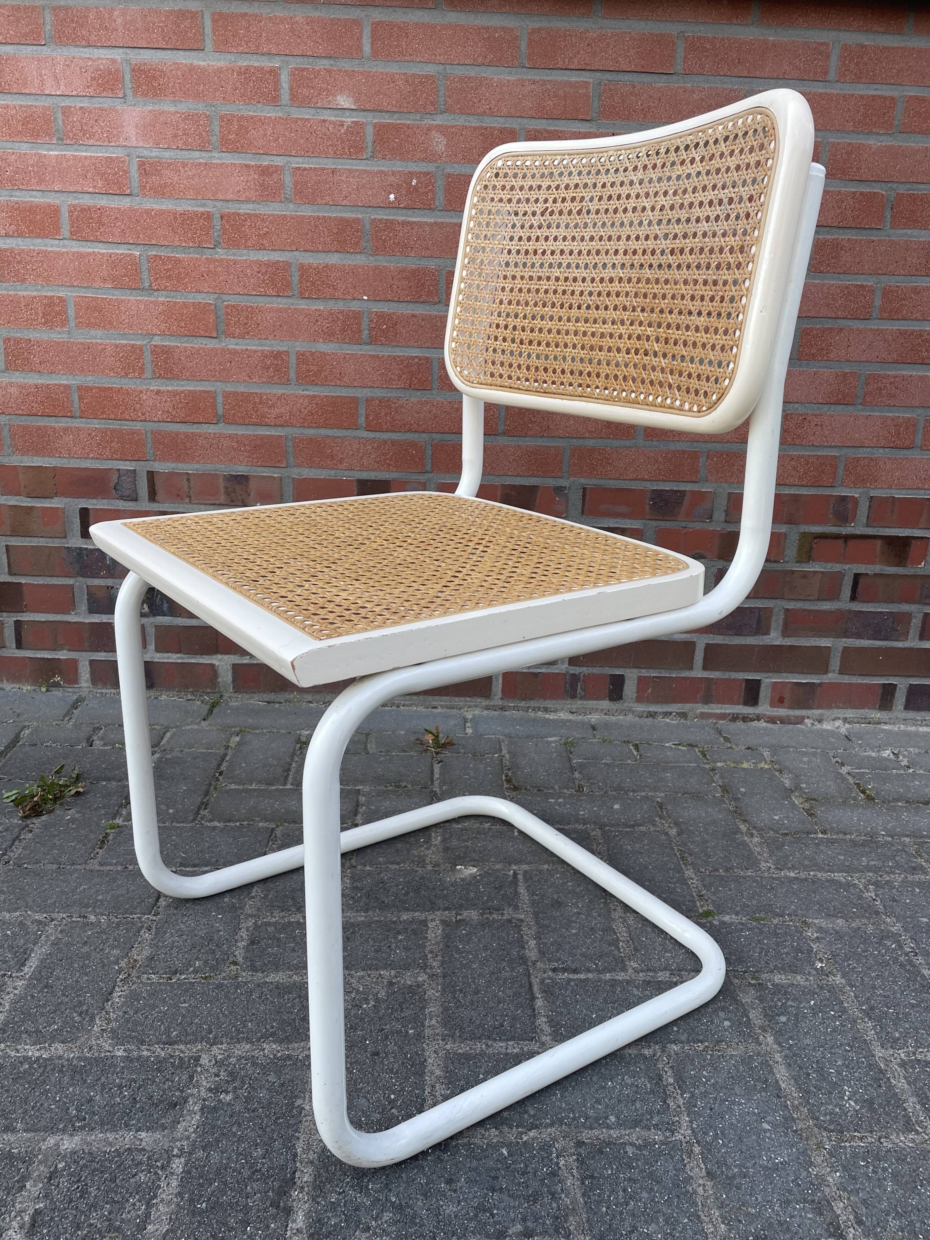 Cesca dining room chair designed by Marcel Breuer