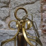 Lantern in brass and chissed glass