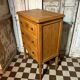 Small Art Deco chest of drawers with 3 drawers in light oak.