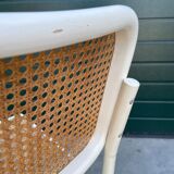 Set of 4 Cesca b32 model chairs in white by Marcel Breuer