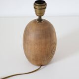 Lampe à poser, pied Bois sculpté Mid-Century,  et Abat-jour Jungle Florale