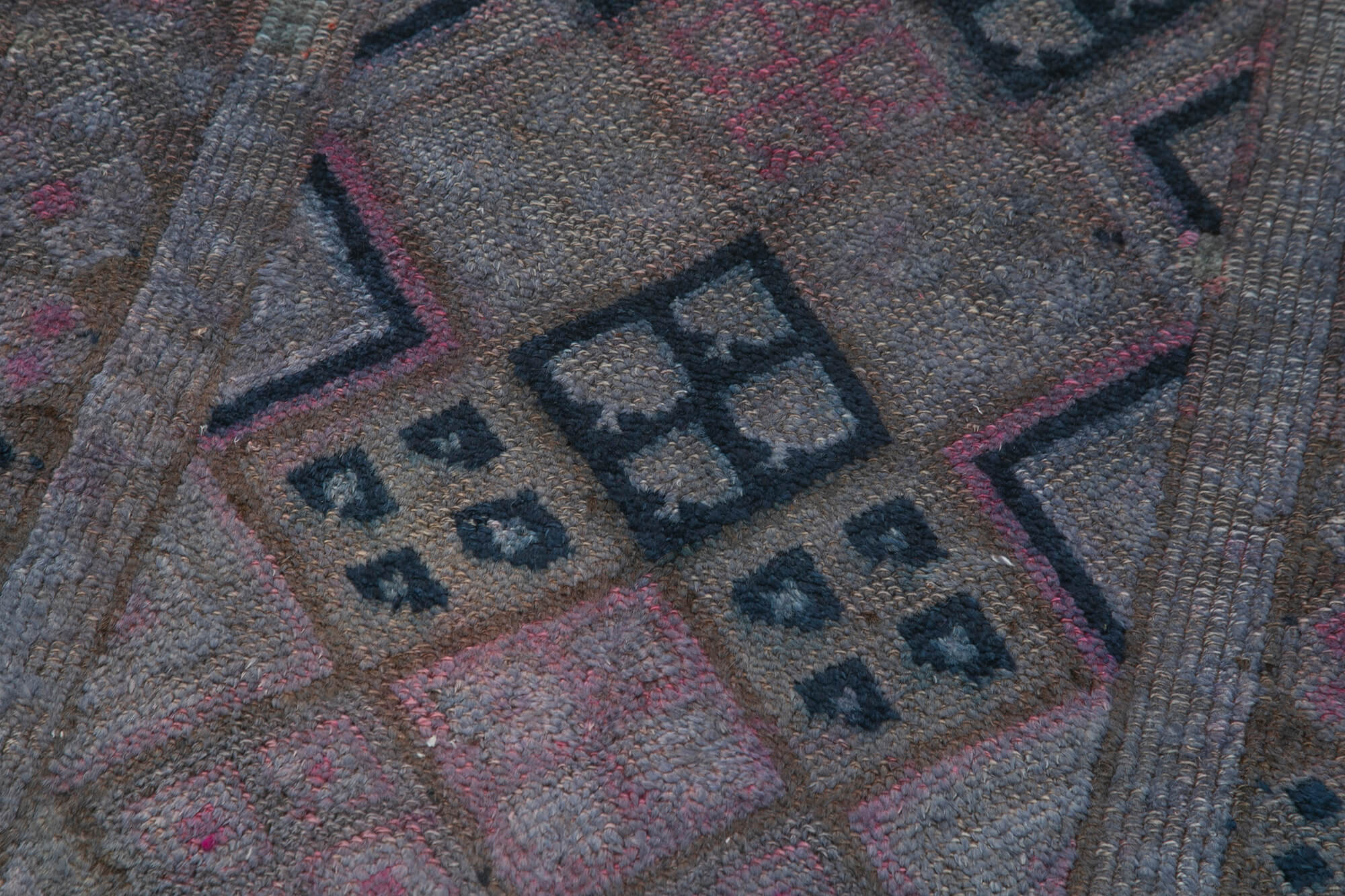 Handmade One-of-a-Kind Oriental Purple Runner Rug 78 cm x 285 cm