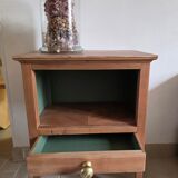 Antique spindle leg bedside table