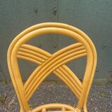 Set of four rattan chairs