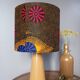 Table lamp in blond wood with handmade wax shade