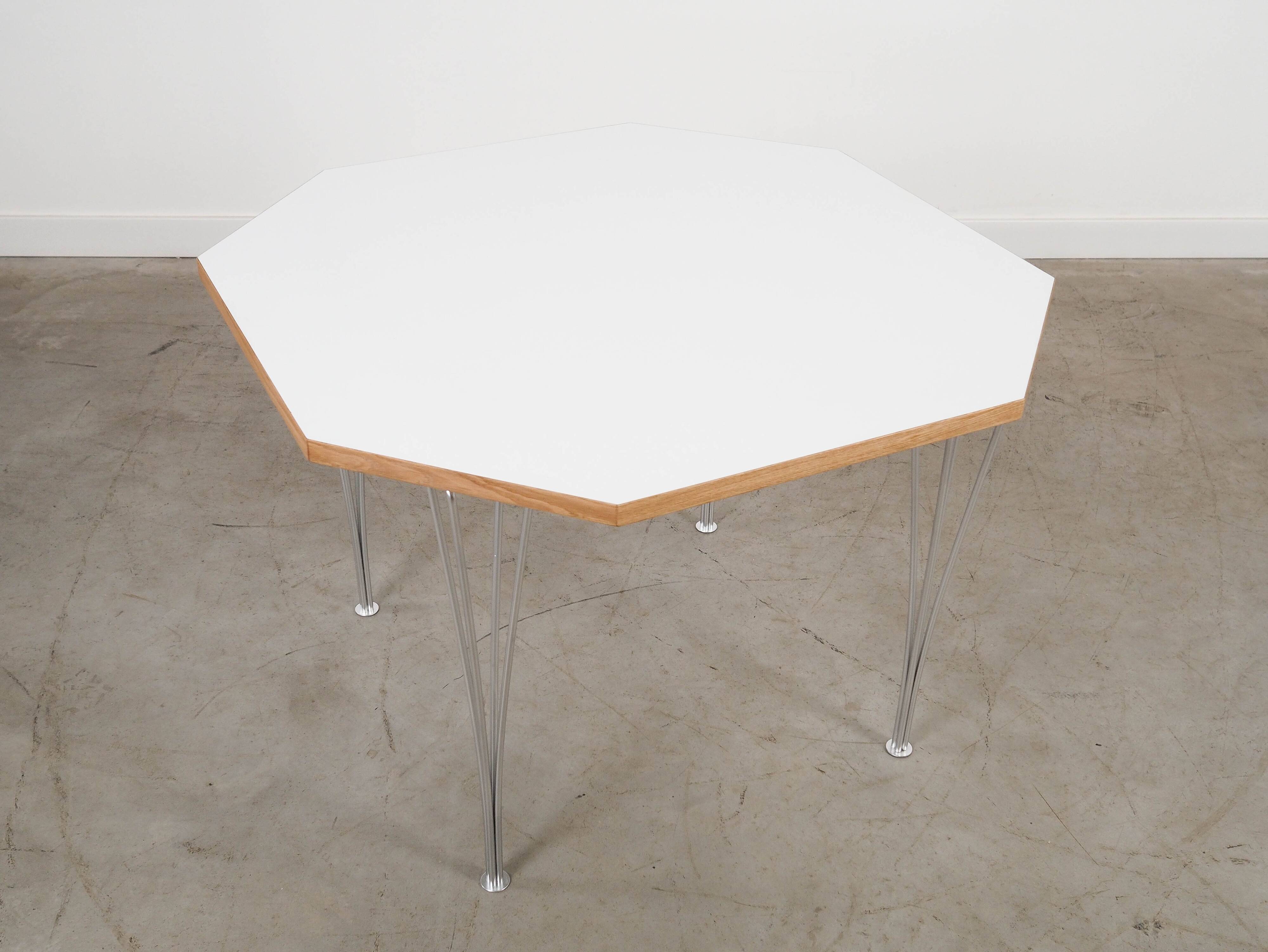 White table, Danish design, 1980s, made in Denmark
